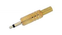 Conector Jack mono 3.5mm Gold con protección