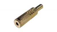 Conector Jack 3.5mm Gold hembra Stereo con protección