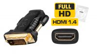 Adaptador HDMI Hembra a DVI-D Macho dorado