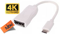 Cable adaptador USB 3.1 a Displayport hembra blanco