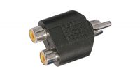 Adaptador de audio 1x RCA M/2 x RCA H