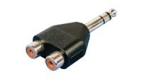 Adaptador de audio 2xRCA H a Jack (6,3mm) M