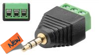 Adaptador Jack 3.5mm - Terminal Block 3-pin stereo