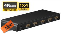 Multiplicador 4 salidas HDMI 4K Full HD 3D