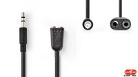 Cable multimedia Jack 3.5" estéreo M/2 x Jack 3.5" H