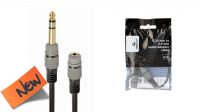 Cable de audio stereo Jack 6.35mm Macho a Jack 3.5mm Hembra 20cm