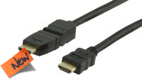 Cabo HDMI High Speed com ethernet e 1 conector rotativo preto 3m