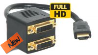Cable divisor HDMI Macho a 2 DVI-D Hembra 0.20 negro