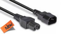 Cabo de extensão SFO C14 Macho a C15 Fêmea preto 2m