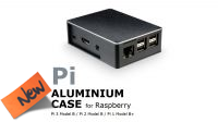Caixa em aluminio para Raspberry modelos Pi1B+,  2B,  3B preto