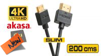 Cabo mini HDMI macho a HDMI Macho com conectores dourados 4K 3D 30Hz 2m.