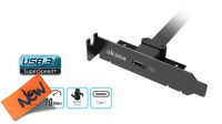 Cabo adaptador PCI bracket low profile interno USB 3.1 Gen2 ligação motherboard