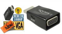 Conversor HDMI - VGA USB Micro B DC5V negro