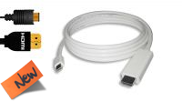 Cabo adaptador mini DisplayPort a HDMI M/M branco