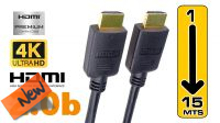 Cabo HDMI 2.0 High Speed com ethernet goldplated 4k M/M