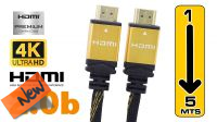 Cabo HDMI 2.0 goldplated 4K x 2K@60Hz 3D M/M double shielded AWG30