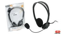 Auriculares y micrófono Basic XL con regulador de volumen