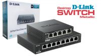Switch D-Link DES-108 10/100Mbps 8 portas metálico
