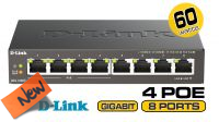 Switch D-Link DGS-1008P 8p. gigabit POE