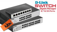 Switch D-Link Gigabit EasySmart 802.1QoS VLAN com suporte 19" e gestão