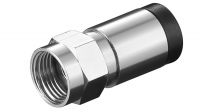 Conector F para crimpado en nikel