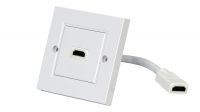 Toma HDMI para empotrar en caja, con cable de 16 cm.