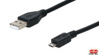 Cabo USB 2.0 Tipo A Macho a Micro-B Macho preto