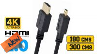 Cabo Micro D Macho a HDMI Macho V2.0 Goldplated preto