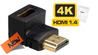 Adaptador HDMI M-H angulado a 90º negro