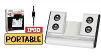 Altavoces portátiles de alta calidad para IPOD 2x2W blancos