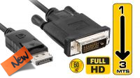 Cabo Displayport(M) V1.2->DVI-D(M)(24+1) 1M Negro