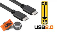 Cabo USB-C  ver.2.0   M/M  - Negro
