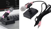 Microfone Jack 3.5mm mini Stylish portátil e PC