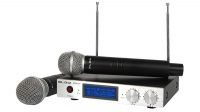 Conjunto 2 microfones e receptor wireless profissional 16 canais