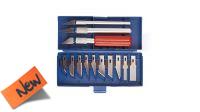 Cutter de precisión con soporte metálico + 13 láminas de substitución