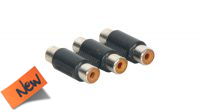 Adaptador unión triple RCA Hembra/Hembra
