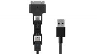 Cabo de dados e carga USB 3 em 1 Apple, Micro USB, mini B 1m