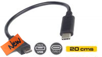 Cabo USB 3.1 C Macho a USB 2.0 Micro B macho 20cm