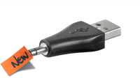 Adaptador USB A Macho a Jack 3.5mm Macho negro