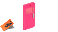 Funda protectora frontal y trasera con bloqueo y ventana para iPhone 6 4.7" rosa