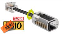 Adaptador RJ10 M/H anti torsión del cable