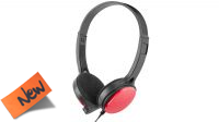 Auriculares Con Micrófono UGO Mini Jack negro+rojo  1.50m