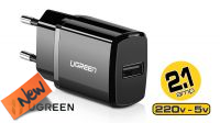Carregador Ugreen ED011 100-240V  USB  5V  2.1Amp negro