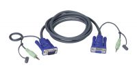 Cable VGA Macho + Audio a VGA Hembra + Audio