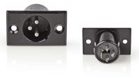 Conector XLR 3 Pines Macho chasis Negro