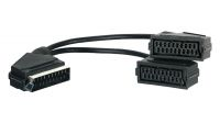 Cable Scart Multiplicador 9 Pines 1 x Macho / 2 x Hembras