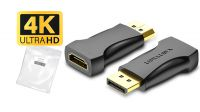 Adaptador Displayport 1.2 Macho - HDMI Fêmea 4K preto