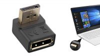 Adaptador Displayport M - F angulado V1.2