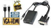 Adaptador VGA M + conector de audio de 3.5mm > HDMI H