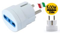 Adaptador de corriente eléctrica 16A toma Italiana a Schuko